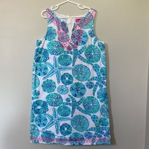 Girls Lilly Pulitzer for Target Shells and Starfish Pattern Dress Size L, 10/12